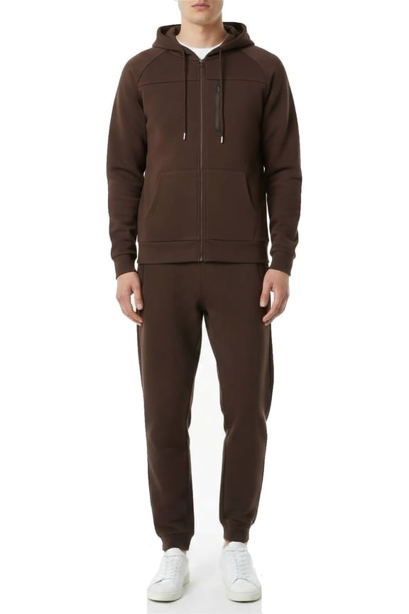 Men's 2 Piece Tracksuits Sets Fleece Lined Jogging Sweatsuits Full Zip Hoodie & Sweatpants Warm Up Track Suits