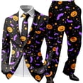 thumbnail image 1 of Men's 2-Piece Tuxedo Suit with 1-Button Jacket, Pants for Formal Events, Stylish Business Suits, Tailored Fit Elegant Design Versatile Wear, 1 of 3
