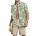 thumbnail image 1 of Men's 2 Piece Vacation Beach Outfits Floral Button Down Shirt and Shorts Sets, 1 of 4