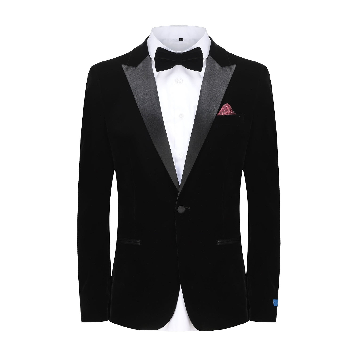 Men's 2-Piece Velvet Birdseye Lapel Slim-Fit Tuxedo With Performance ...