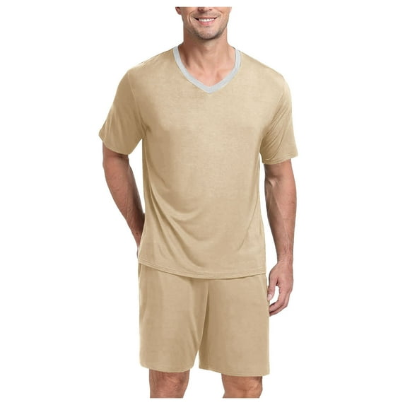 Men's 2 Pieces Cotton Pajama Set Sleepwear