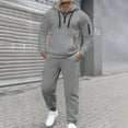 thumbnail image 1 of Men's 2 Pieces Outfits Athletic Sweatsuit Full Zip Jogging Long Sleeve Casual Sports Outfits Workout Sports Set Sportswear, 1 of 3