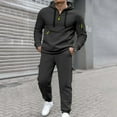 thumbnail image 1 of Men's 2 Pieces Tracksuits Athletic Full Zip Tracksuit Jacquard Jogging Set Jackets And Pants Outfit Jogging Tracksuit Mens, 1 of 3