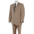 thumbnail image 1 of Men's 2 Two Button Super 100'S HW0462 Coffe ~ Tan ~ Beige Business Summer 2 Piece Suits For Men Double Side Vent, 1 of 1