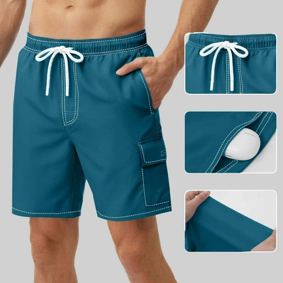 Men's 2 in 1 Running Shorts Quick Dry Gym Workout Shorts with Phone Pocket Compression Liner Athletic Pants
