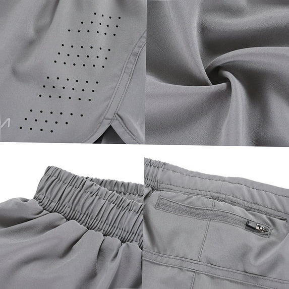 Men's 2-in-1 Running Shorts Quick Drying Breathable Active Training Exercise Jogging Cycle Shorts With Longer Liner