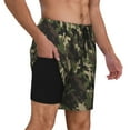 thumbnail image 1 of Men's 2 in 1 Swim Trunks with Compression Liner Camouflage Quick Dry Beach Shorts, 1 of 6