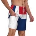 thumbnail image 1 of Men's 2 in 1 Swim Trunks with Compression Liner Flag Of The Dominican Republic Quick Dry Beach Shorts, 1 of 6