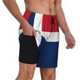 thumbnail image 1 of Men's 2 in 1 Swim Trunks with Compression Liner Flag Of The Dominican Republic Quick Dry Beach Shorts, 1 of 6