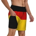 thumbnail image 1 of Men's 2 in 1 Swim Trunks with Compression Liner German Flag Quick Dry Beach Shorts, 1 of 6