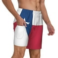 thumbnail image 1 of Men's 2 in 1 Swim Trunks with Compression Liner Lone Star Texas Flag Quick Dry Beach Shorts, 1 of 6