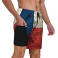 thumbnail image 1 of Men's 2 in 1 Swim Trunks with Compression Liner Texas Flag Distressed Quick Dry Beach Shorts, 1 of 6