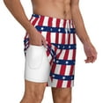 thumbnail image 1 of Men's 2 in 1 Swim Trunks with Compression Liner Texas Flag Quick Dry Beach Shorts, 1 of 6