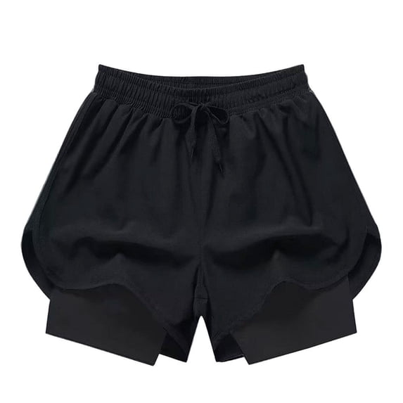 Men's 2-in-1 Workout Shorts with Compression Liner Quick Drying Athletic Bottoms for Running and Gym Training Multiple Sizes Available