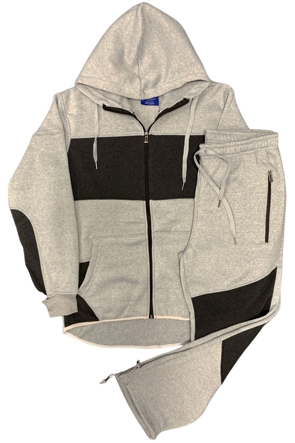 Men’s 2 piece Cloud Fleece Sweat jacket with Warm winter Sweat pants Matching Suit Outfit