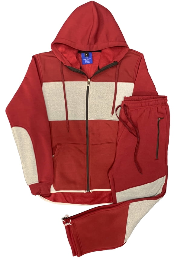Men’s 2 piece Cloud Fleece Sweat jacket with Warm winter Sweat pants Matching Suit Outfit