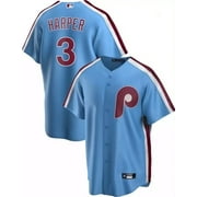 Men's 2023 Philadelphia_Phillies #3 Bryce Harper Limited Embroidery Fans Gameday Apparel Baseball Team Jerseys Home Jersey Player Baseball Jersey