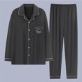 thumbnail image 1 of Men's 2024 Autumn/Winter Loose Collar Long Sleeve Pajama Set, 1 of 3