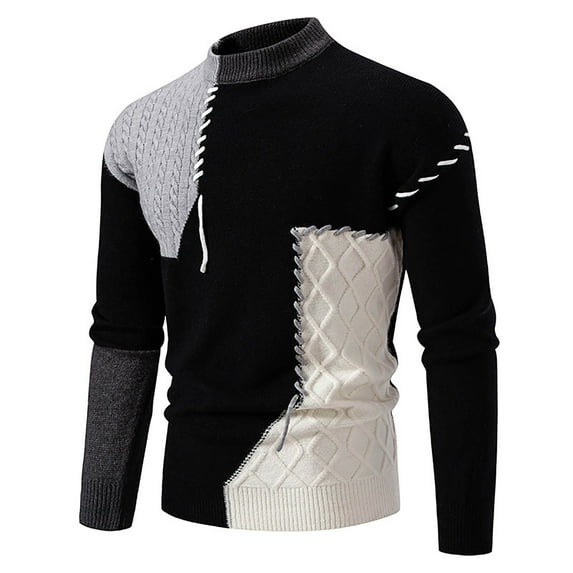 Men's 2024 Semi High Crew Neck Sweater Coat Base Layer Top for Comfortable Warmth and Style Men Casual Dress Sweater Long Sleeve Hoodie Mens Long Hooded Sweatshirt