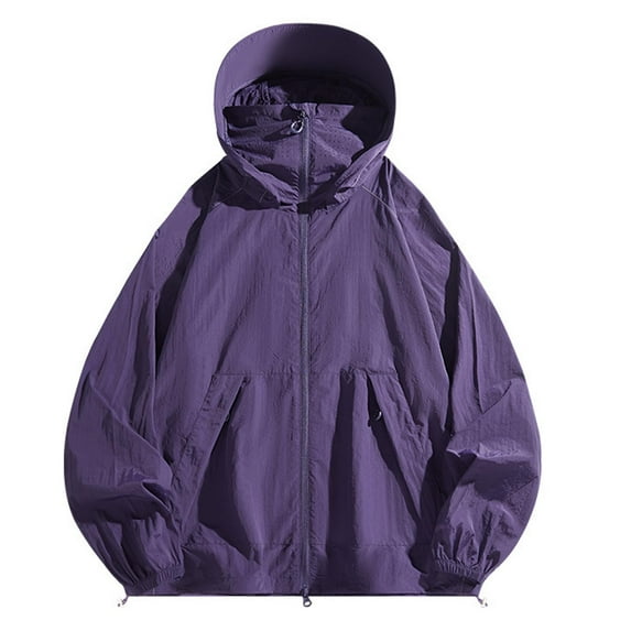 Men's 2025 Lightweight Sun Protection Hoodie – UPF 50+ Full-Zip Jacket with Face Mask & Pockets for Hiking, Fishing & Outdoor Adventures
