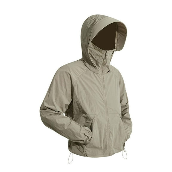 Men's 2025 Lightweight UPF 50+ Sun Jacket with Hood & Face Shield – Full-Coverage Protection for Outdoor Adventures