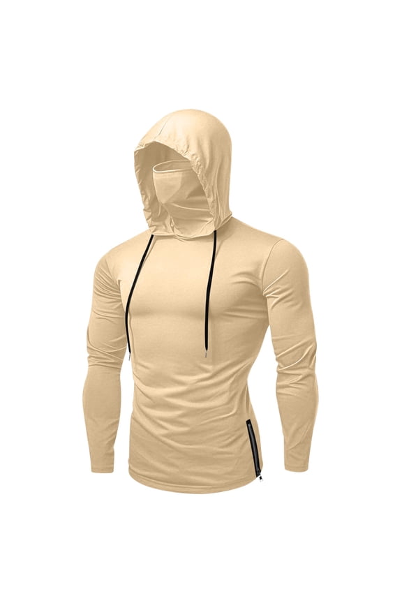 Men's 2025 Lightweight UPF 50+ Sun Jacket with Hood & Face Shield – Full-Coverage Protection for Outdoor Adventures