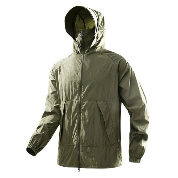 Men's 2025 Lightweight UPF 50+ Sun Jacket with Hood & Face Shield – Full-Coverage Protection for Outdoor Adventures