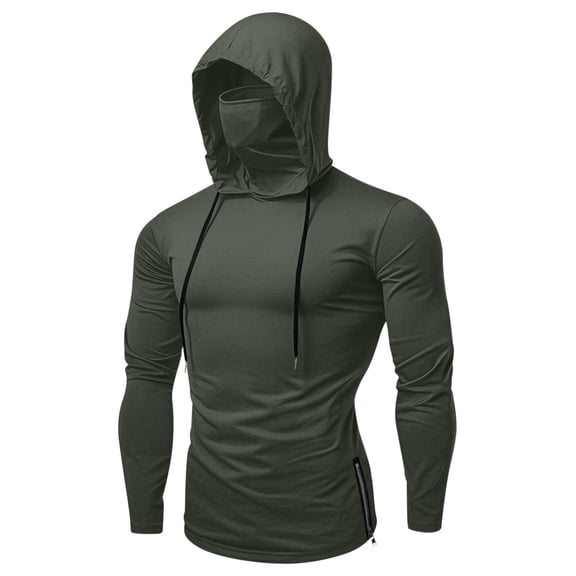 Men's 2025 Lightweight UPF 50+ Sun Jacket with Hood & Face Shield – Full-Coverage Protection for Outdoor Adventures