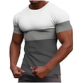 thumbnail image 1 of Men's 2026 Fashion Tops Waffle Knit Print Pullover Shirts Casual Loose Fit Elastic Short Sleeve Tees Trendy Spring Summer Comfort Outfits Relaxed Round Neck Clothing Top, 1 of 7