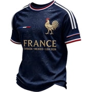 Mens 2026 France Soccer Jerseys, France National Team Fan International Soccer Jersey, Casual Football Top for Game Day & Watch Party