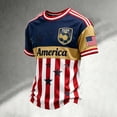 thumbnail image 1 of Men's 2026 USA Soccer Jersey Shirts American Flag Star Stripes Graphic Crew Neck Short Sleeve Tee, Retro National Team Fan Football Top for Summer Streetwear, 1 of 6
