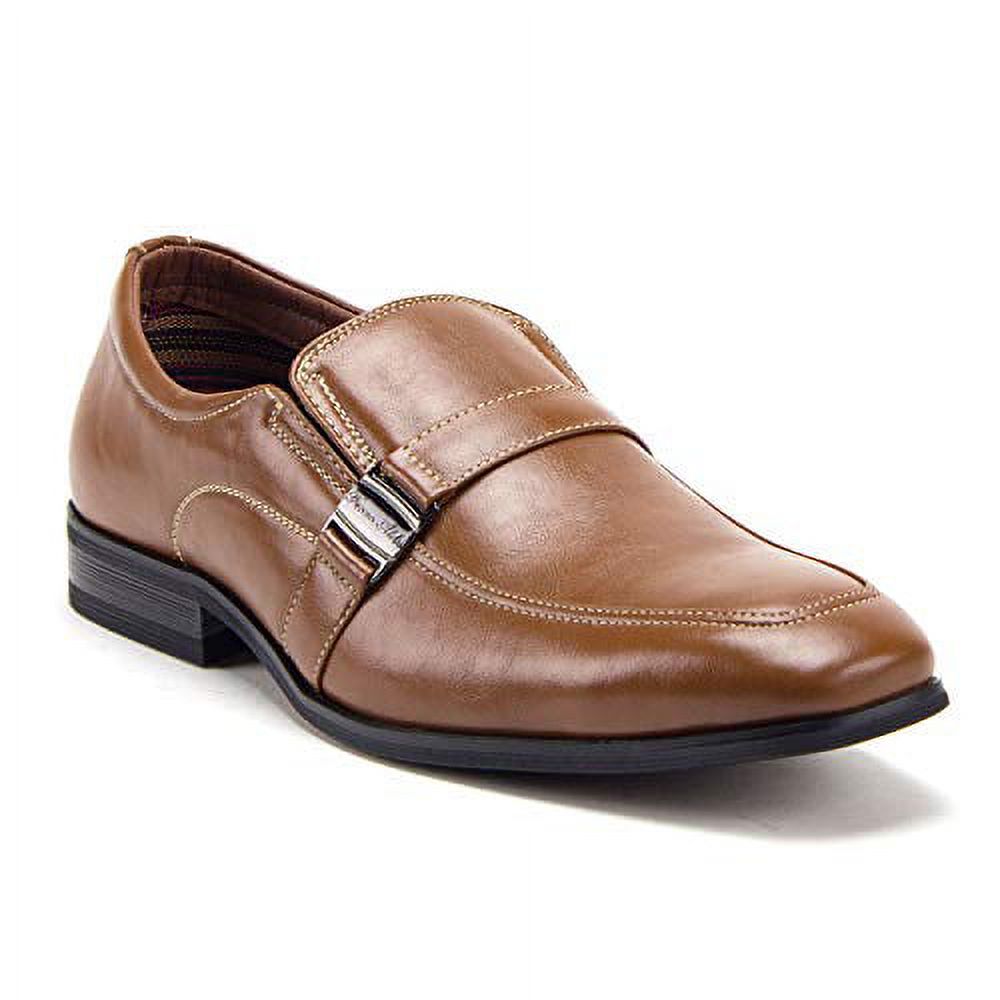 Men's 20623 Classic Round Toe Slip On Leather Lined Loafers Dress Shoes, Brown, 7.5 - image 1 of 1
