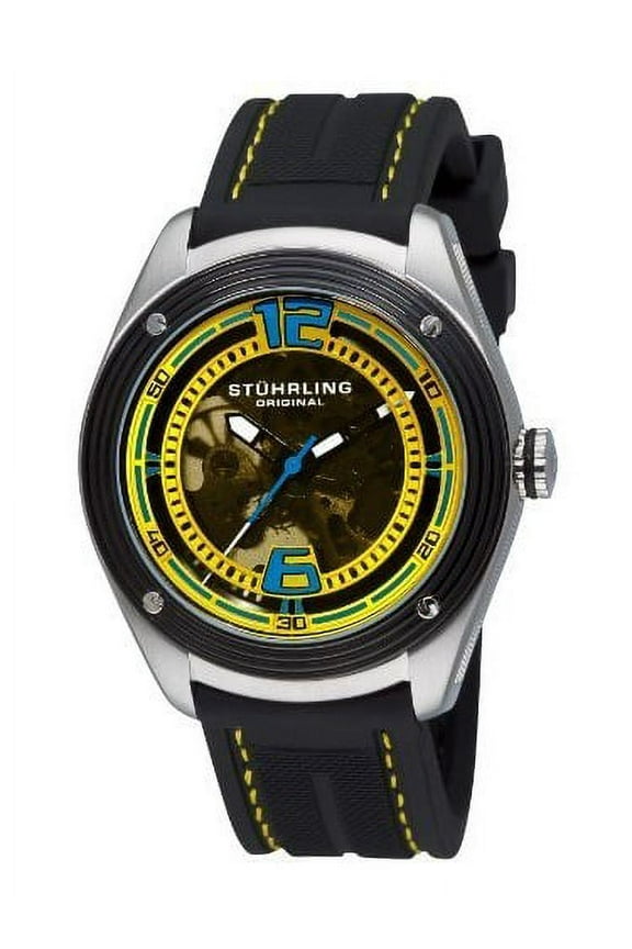 Men's 209B.331618 Millennia Conquest Automatic Skeleton Yellow Dial Watch