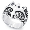 thumbnail image 1 of Men's 22MM Stainless Steel Antique Gothic Trident Ring For Men (Size 9 to 15) Size 15, 1 of 3