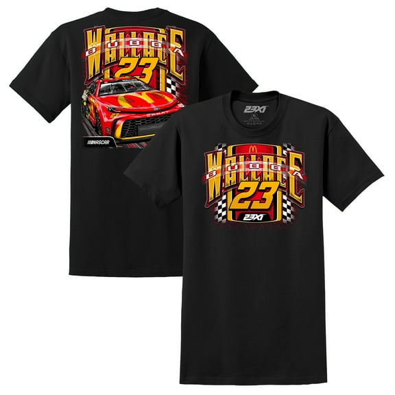 Men's 23XI Racing Black Bubba Wallace McDonald's Car T-Shirt