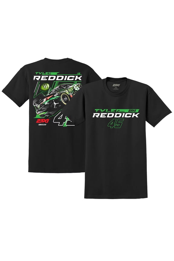 Men's 23XI Racing Black Tyler Reddick Beast Car T-Shirt