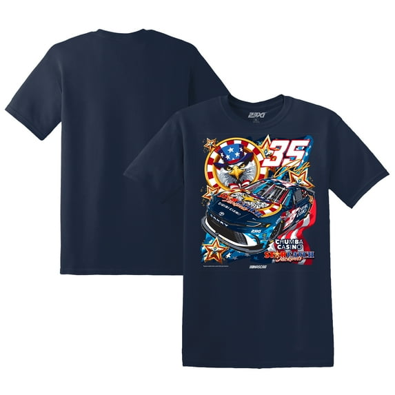 Men's 23XI Racing Navy Riley Herbst Chumba Casino Graphic T-Shirt