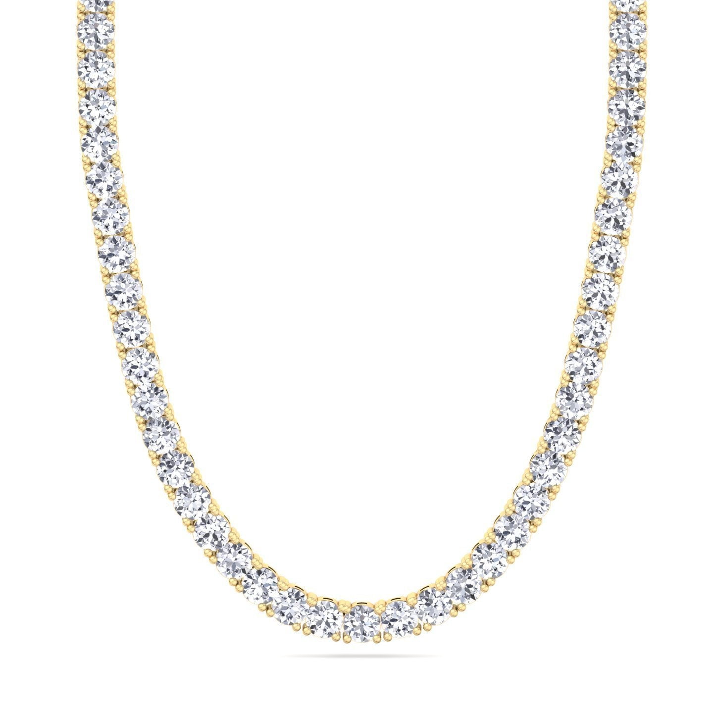 Men s 25 Carat Moissanite Diamond Tennis Chain Necklace Walmart