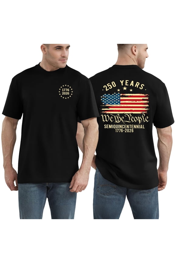 Men's 250 Anniversary USA Shirt American Flag Short Sleeve T Shirt America Anniversary Shirt Patriotic Shirts Tops 4XL
