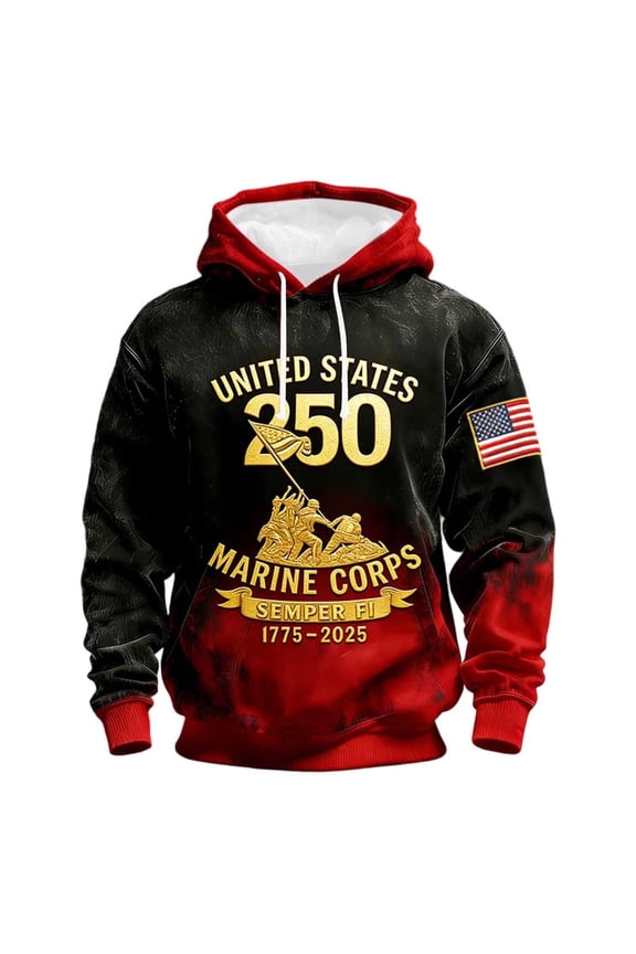 Men's 250 Anniversary USA Shirt with Hoode 250 Anniversary Hoodie America Merchandise Mens Sweatshirt 4th of July Hoodies #11