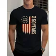 thumbnail image 1 of Men's 250 Years American Flag T-Shirt 1776-2026 Patriotic USA Anniversary Graphic Tee, 1 of 6