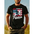 thumbnail image 1 of Men's 250 Years of Freedom Patriotic T-Shirt American Flag Graphic Tee, 1 of 6