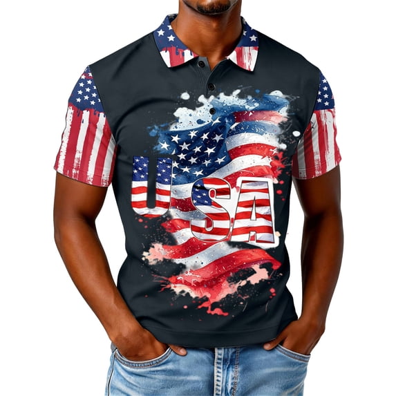 Men's 250Th Anniversary Casual T-Shirt 250 Years of Freedom Shirt American Flag Patriotic Navy 2XL