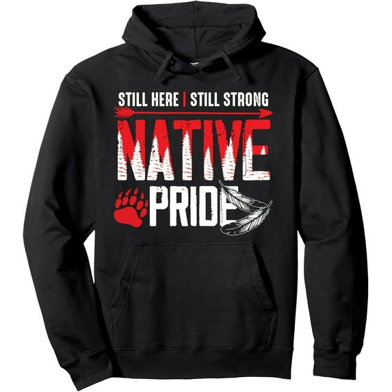 Men's 250g 50% Cotton 50% Native American Heritage Hoodie - Indigenous Pride Pullover Sweatshirt with Cultural Design, Casual & Motorcycle Apparel