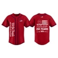 thumbnail image 1 of Men's 250th Anniversary Patriotic Baseball Jersey 1776-2026 America Flag Short Sleeve Button Down Tops Casual Vintage Printed Shirts 2026 Red S, 1 of 4