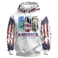 thumbnail image 1 of Men's 250th Anniversary USA Hoodies America 250 Print Casual Hoodie United States 250 Years Shirt Freedom Sweatshirt, 1 of 3