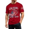 thumbnail image 1 of Men's 250th Anniversary USA Shirt National Flag Print Short Sleeve Patriotic Graphic Tees 250 Years America Shirts, 1 of 4