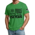 thumbnail image 1 of Men's 250th Anniversary USA Shirts American Flag Short Sleeves T-Shirt 4th of July Shirt 250 Years Birthday Patriotic Tops,Green,M, 1 of 4