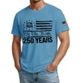 thumbnail image 1 of Men's 250th Anniversary USA Shirts American Flag Short Sleeves T-Shirt 4th of July Shirt 250 Years Birthday Patriotic Tops,Light Blue,XXXXL, 1 of 4