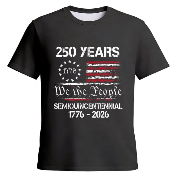Men's 250th Anniversary Usa Shirt 250 Anniversary Usa Flag Independence Day Freedom T-Shirt Big & Tall Oversized America Pullover Tee